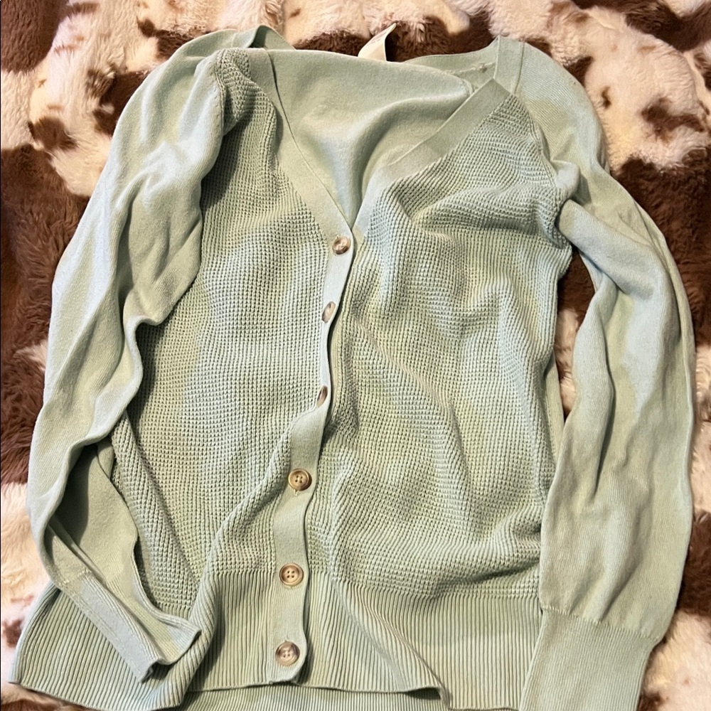 Faded Glory Light Green Women's Cardigan